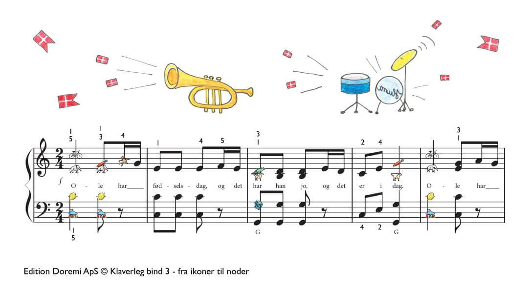 Fødselsdagssang med instrumenter