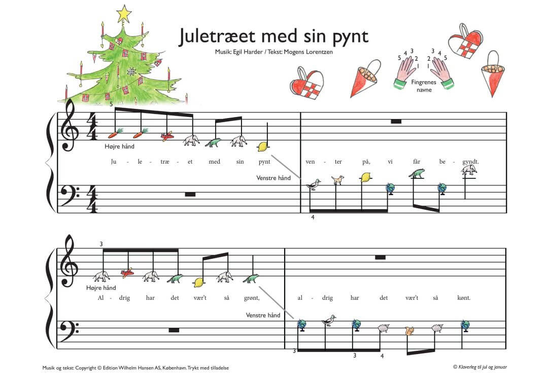 Juletraeet med sin pynt
