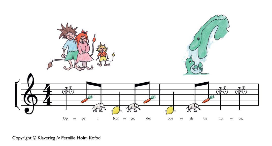 Oppe i Norge der boede tre trolde