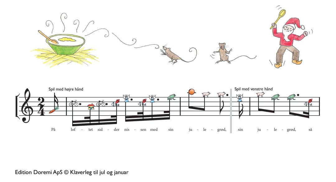 På loftet sidder nissen med sin julegrød